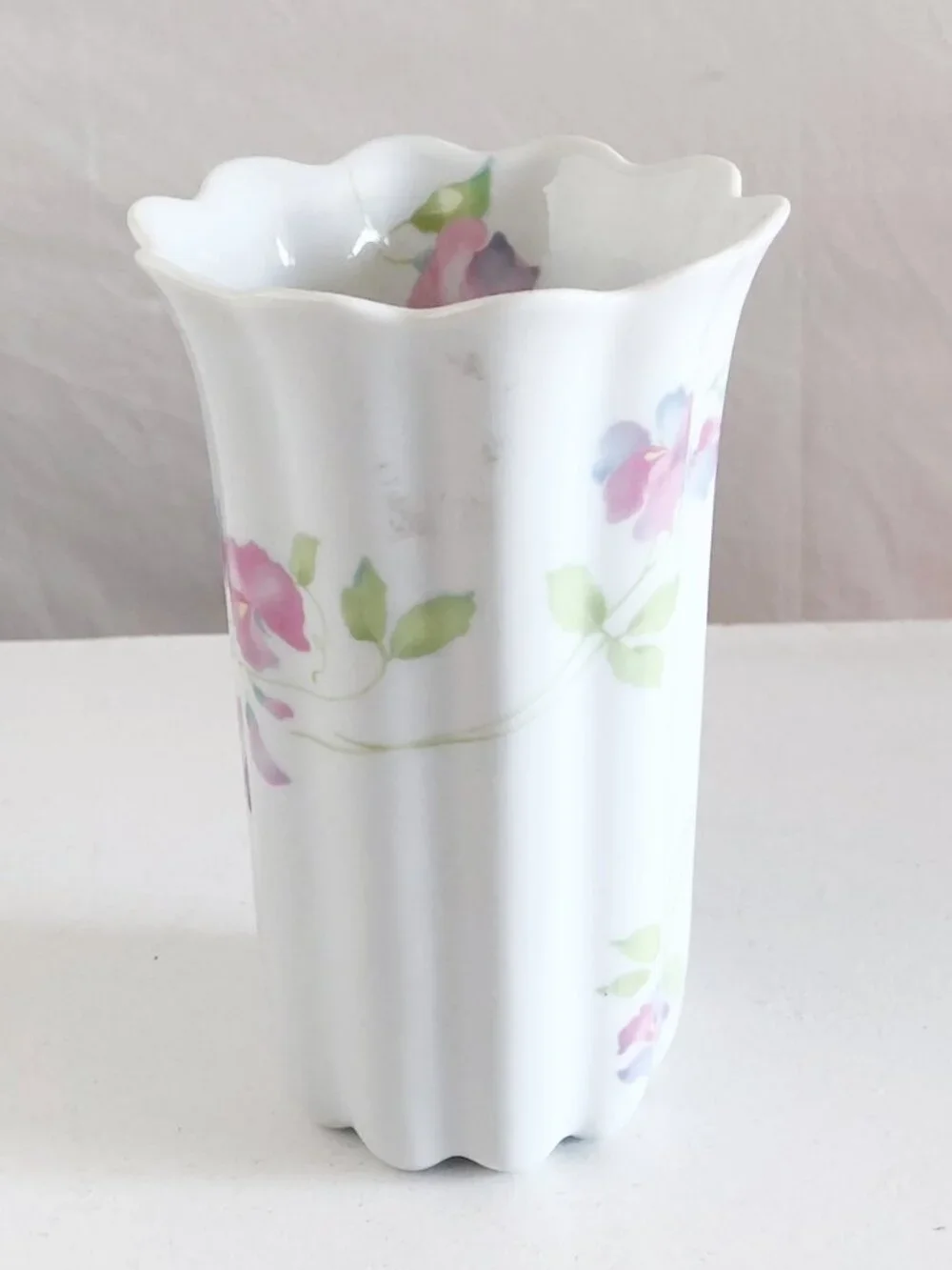 Vintage 90s The Toscany Collection Floral Porcelain Vase